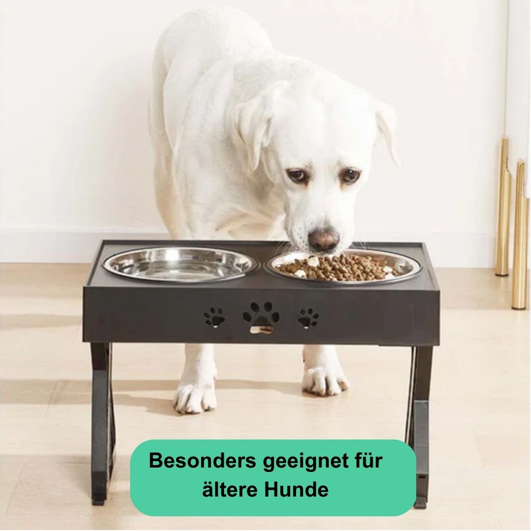 Höhenverstellbare Futterstation für Tiere